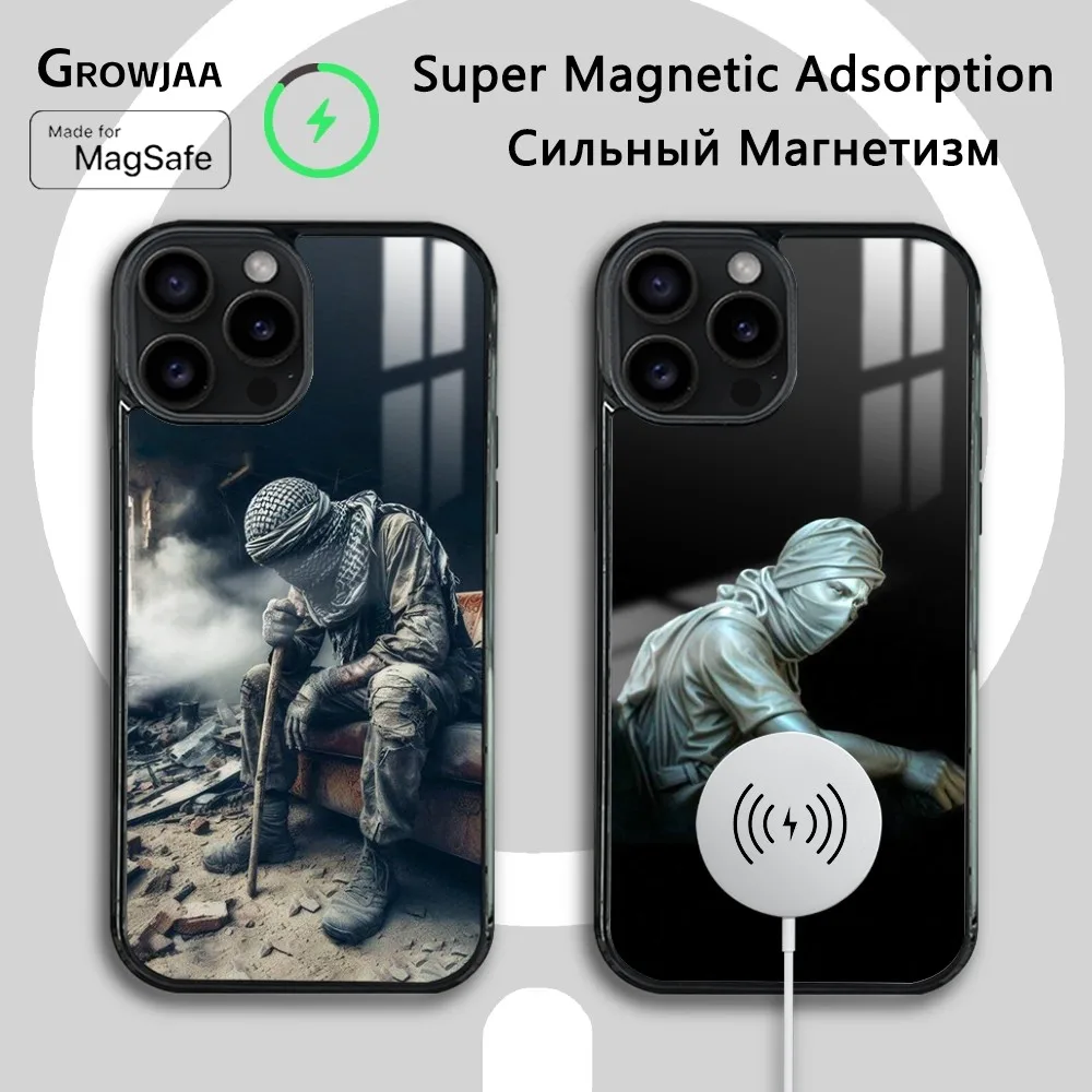 

Y-Yahya Sinwar G-Graphic Phone Case For iPhone 16 15 14 13 12 11 Pro Max Plus Mini Magsafe Mirror Wireless Magnetic Cover