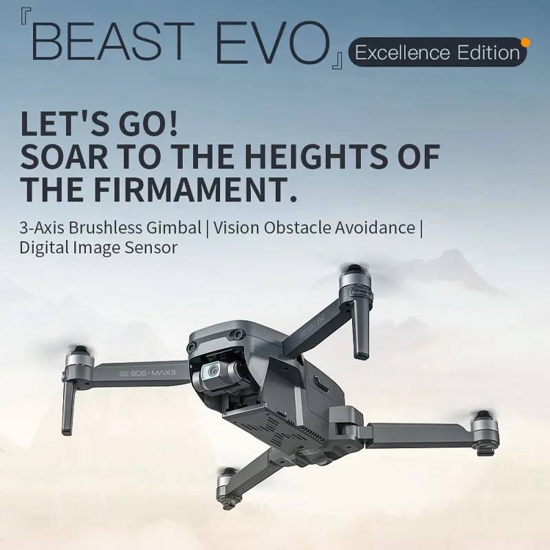 

Beast Evo Sg906max3 Uav 3-axis Gimbal 4km Brushless Gps 4k High-definition Quadcopter Obstacle Avoidance And Remote Control Uav