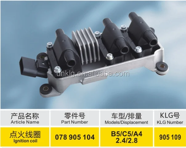 KLG Automotive Engine Ignition Coil 078 905 104 078905104A 078905104 For Audi A4 A6