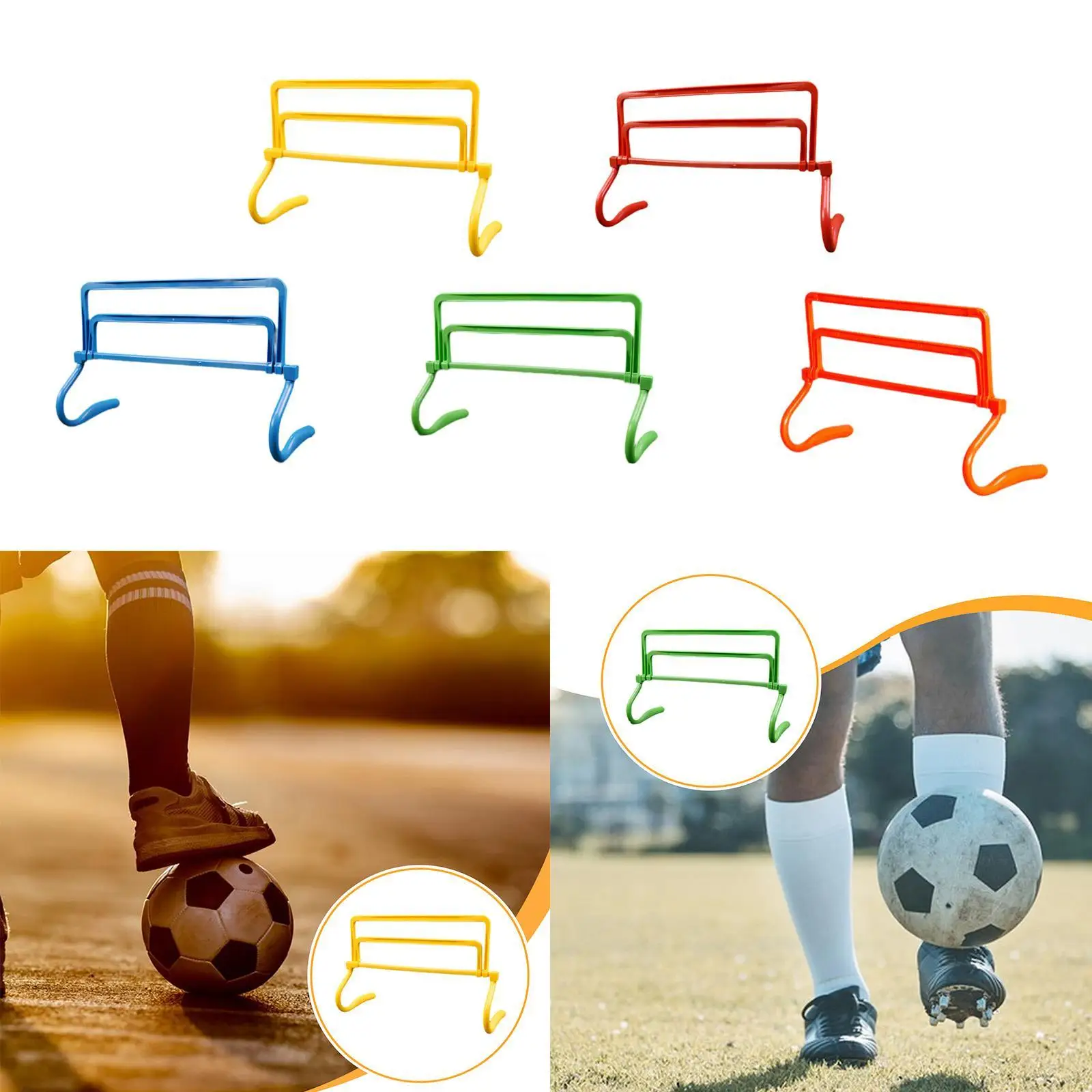 

Agility Training Hurdle Speed Training Equipment Set Practice Adjustable for Running Obstacle Courses Athletic Basketball