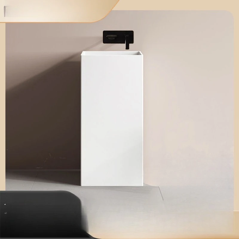 Simple integrated artificial stone washbasin Column basin Small house washbasin