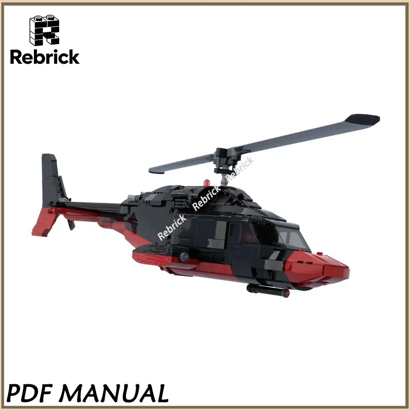 

Modern Transport Military Helicopter MOC Building Bricks, Realistic Army Aviation Model for Battle Scene Diorama Layout