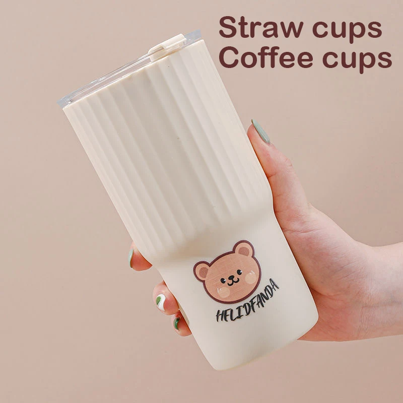 

650ml Portable Drinking Bottle, Plastic Water Bottle With Straw & Brush, Tea Milk Coffee Botter Water Cup For Kids Adults