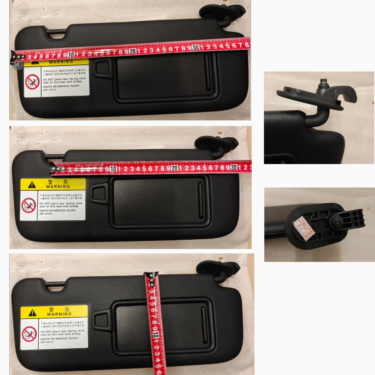 Black Car Sun Visor with Makeup Mirror Fit for Kia K3 Forte Cerato 2019-2021 Interior Sun Shade Guard OE:85210-Q81000WK 85220-Q8