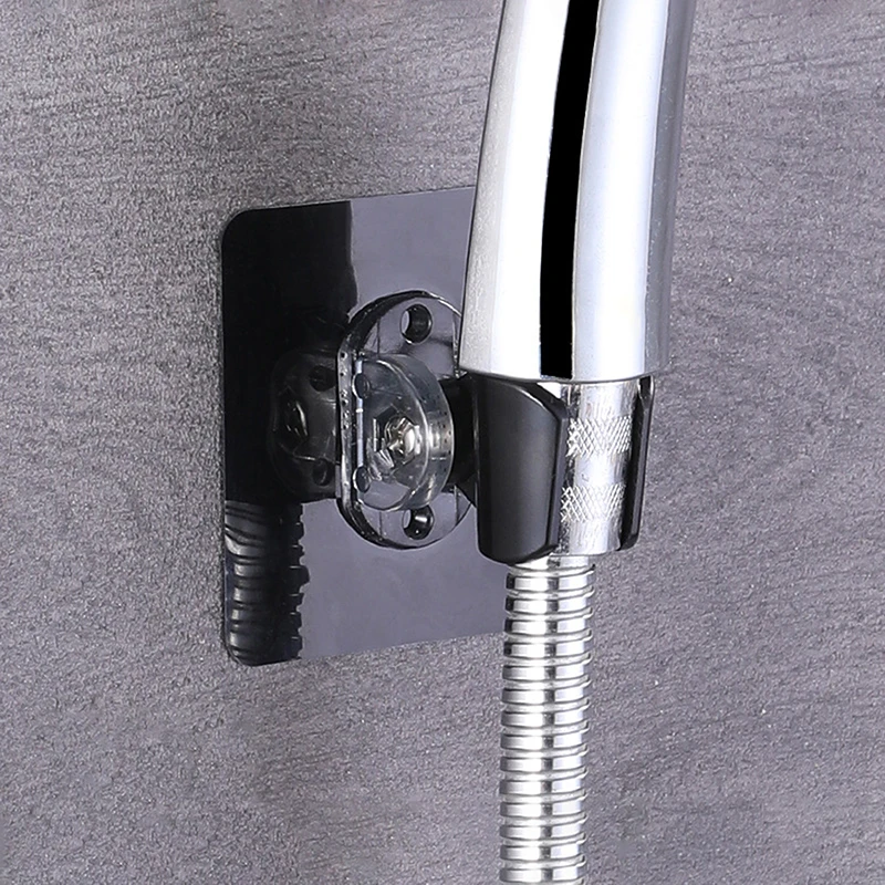 Adjustable Shower Head Holder Self-adhesive Handheld Drill-free Showerhead Rack Punch-free Chrome Bathroom Wall Mount Bracket