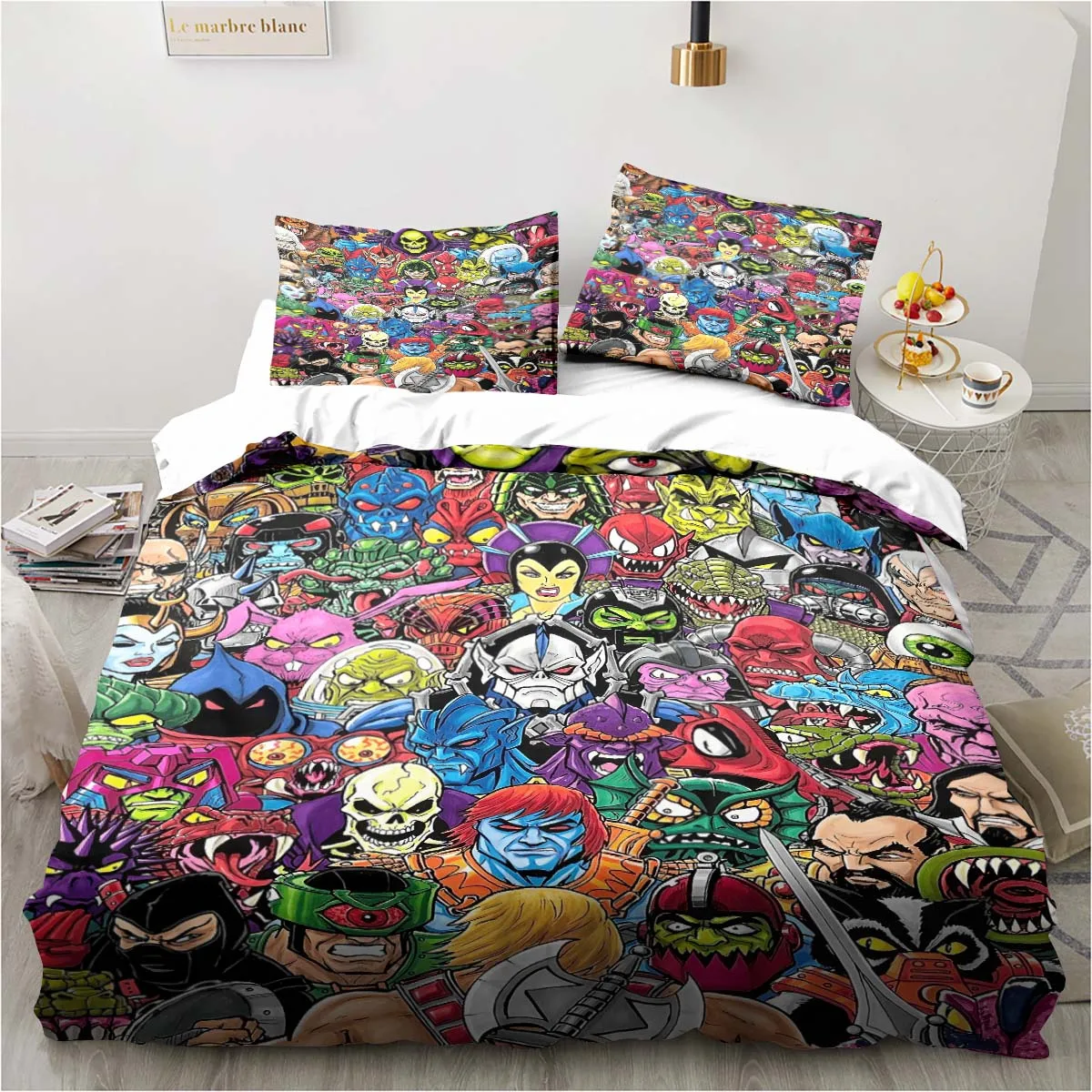 

He Man and the Masters of the Universe Comforter Bedding Set,Duvet Cover Bed Set Quilt Cover Pillowcase,Queen Size Bedding Set