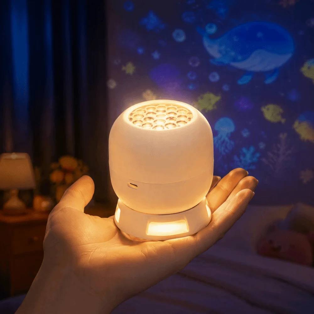 USB Powered Projector Lamp Flexible Neck Starry Sky Night Light Multi-Holiday Dynamic Rotating Ambient Light Home Party