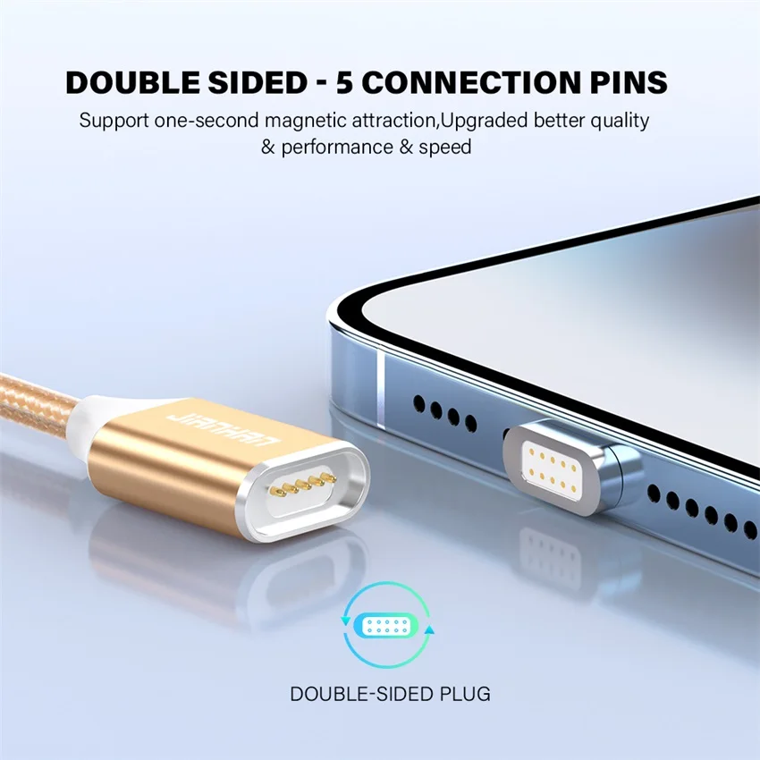 JianHan Magnetyczny kabel ładujący do Lightning 1m Szybkie ładowanie Magnetyczny kabel ładujący do iPhone 12 11 Pro XS Max X XR 8 7 6 6S Plus — zdjęcie produktu 3