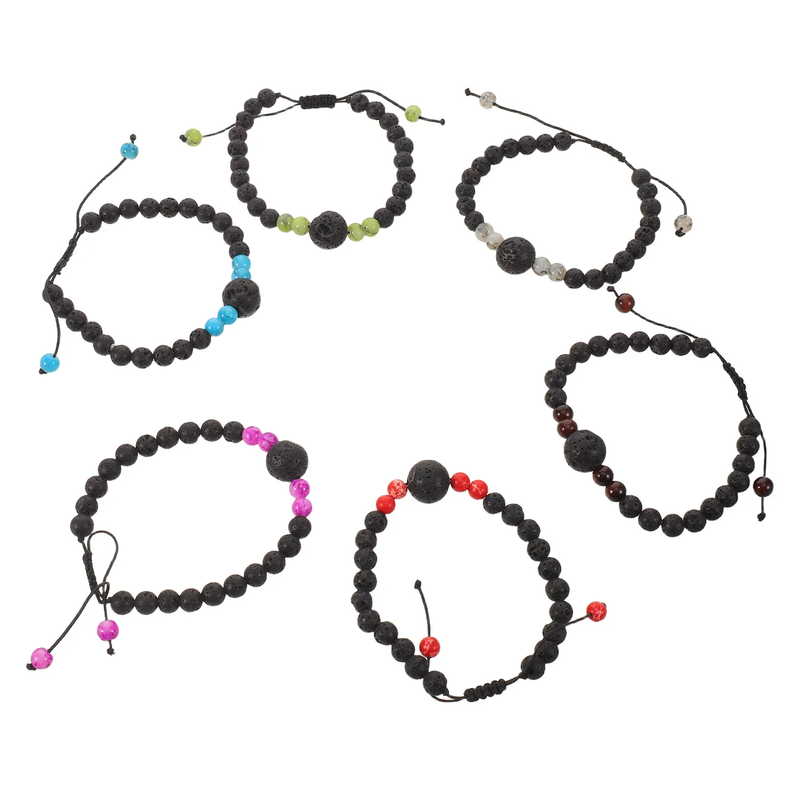 6Pcs Acupressure Wristbands for Motion Sickness Relief Adjustable Nausea Bracelets Travel Flight Travel Sick Bands