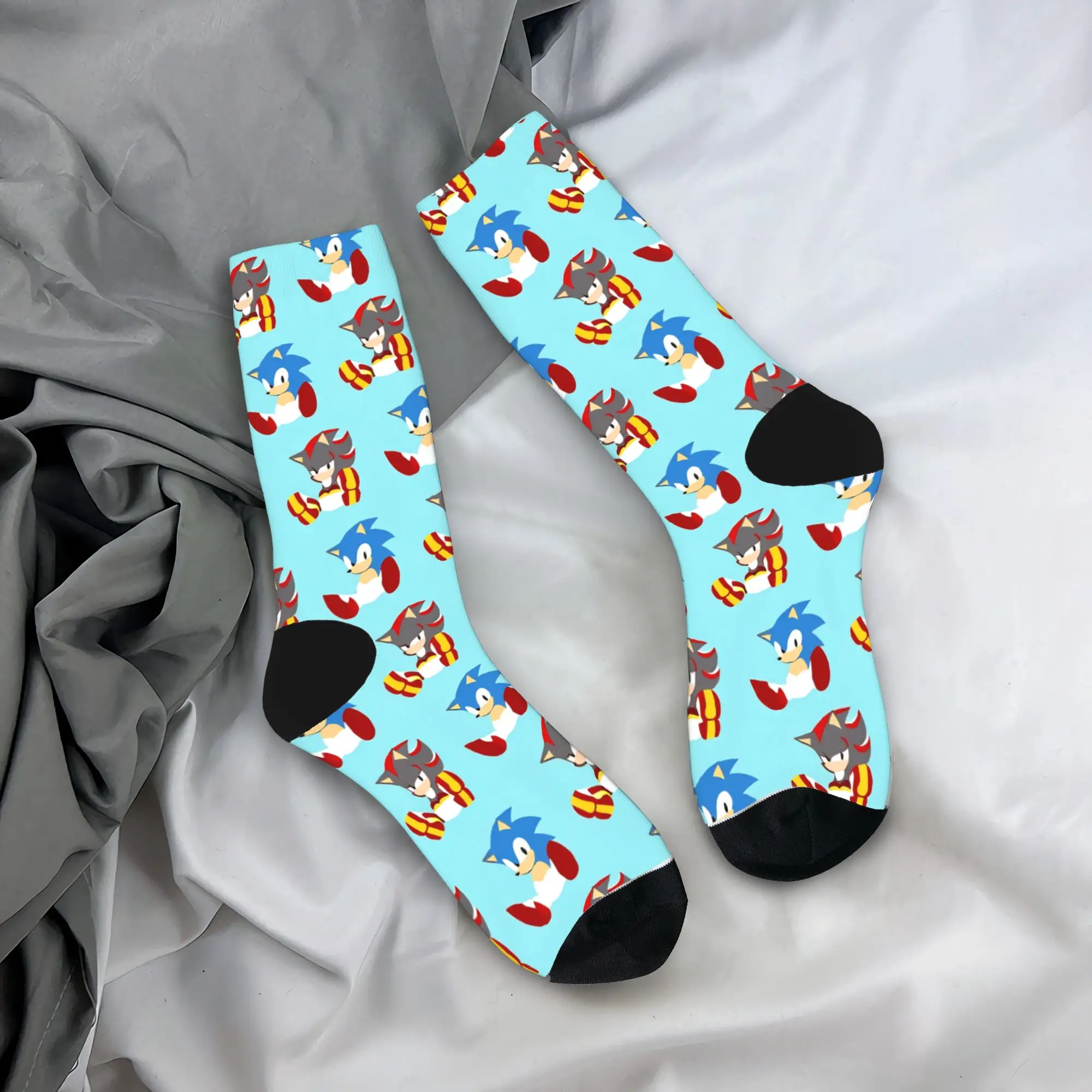 

Cartoon Hedgehog S-Sonicsss Socks Autumn Stockings Casual Adults Men Medium Soft Socks Graphic Running Anti Sweat Socks