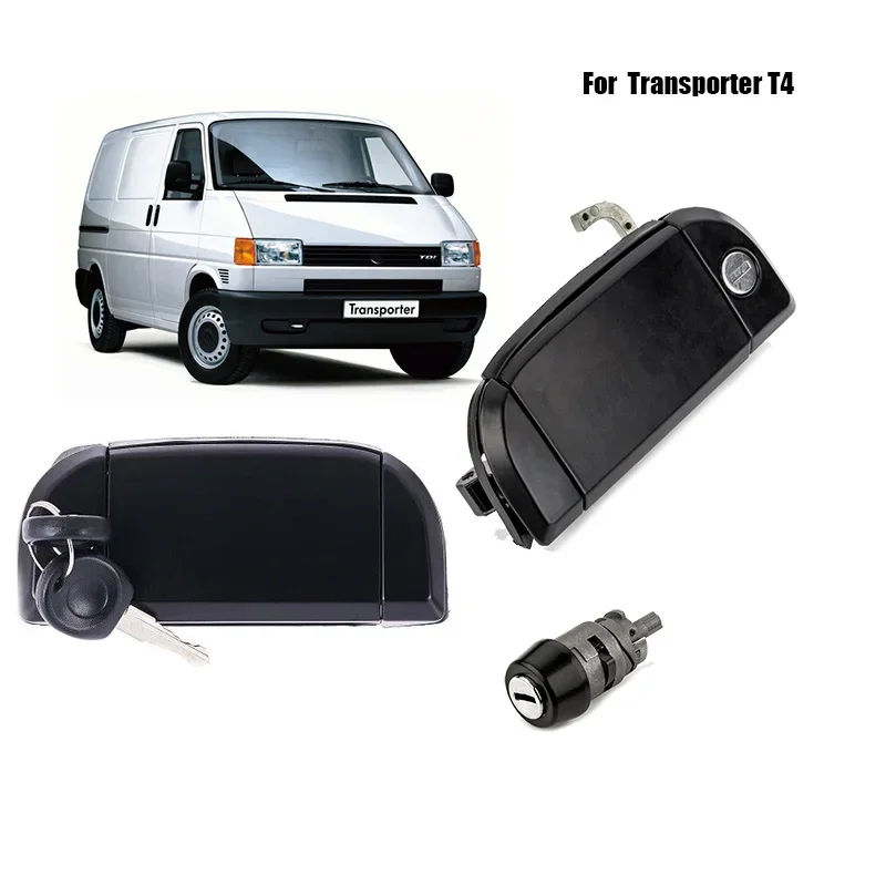 

Комплект из 2 дверных ручек с замком зажигания и 2 ключами для VW Volkswagen TRANSPORTER T4 1990-2004, номера 701837206, 701837205, 357905855B