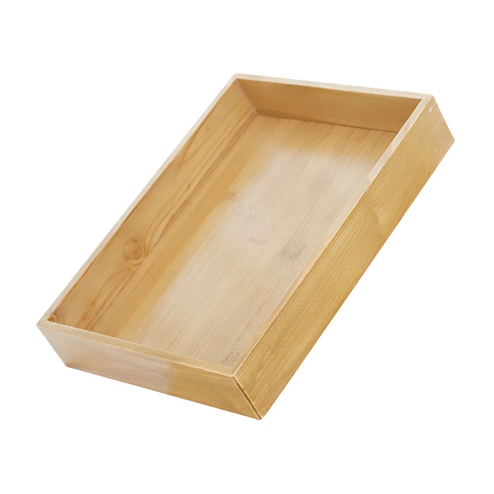

1Pcs Rectangular Bamboo Wood Tea Dish Solid Serving Tray Party Buffet Platter Snacks Appetizers Desserts Home Hotel Size M