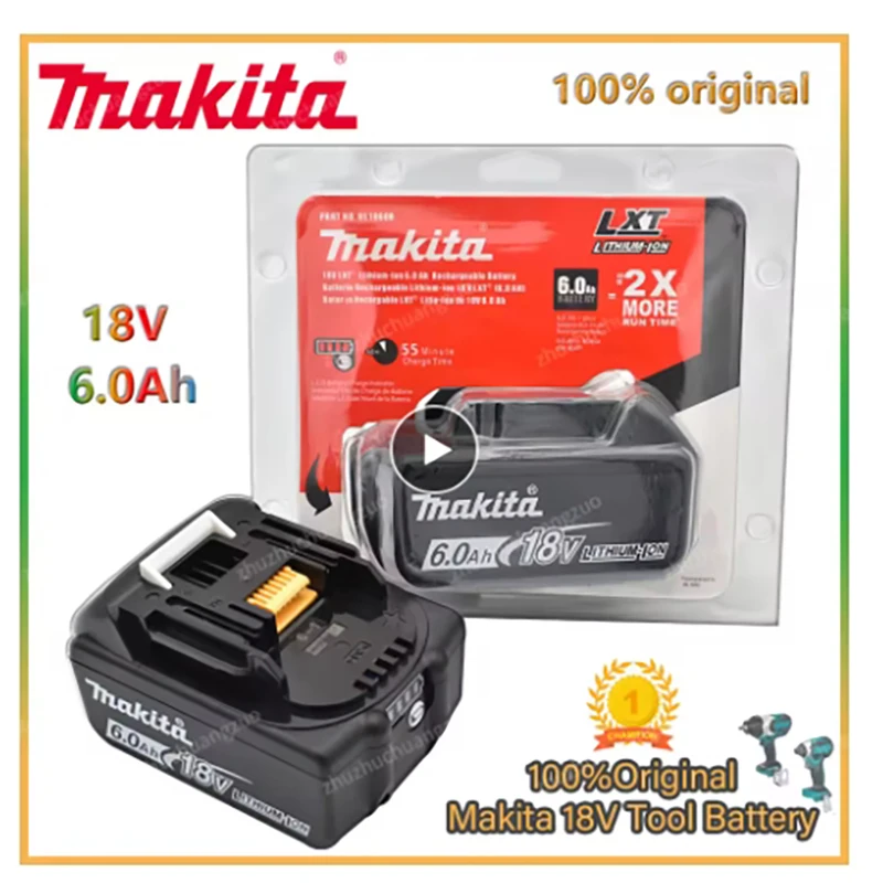 

Original Makita 6Ah/5Ah/3Ah for Makita 18V Battery BL1830B BL1850B BL1850 BL1840 BL1860 BL1815 Replacement Lithium Battery