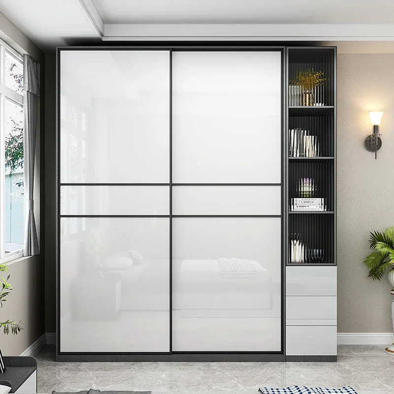 

Nordic Luxury Wood Wardrobes Orgnizer Modular White Sliding Door Wardrobes Organizer Clothing Roperos De Madera Home Furniture