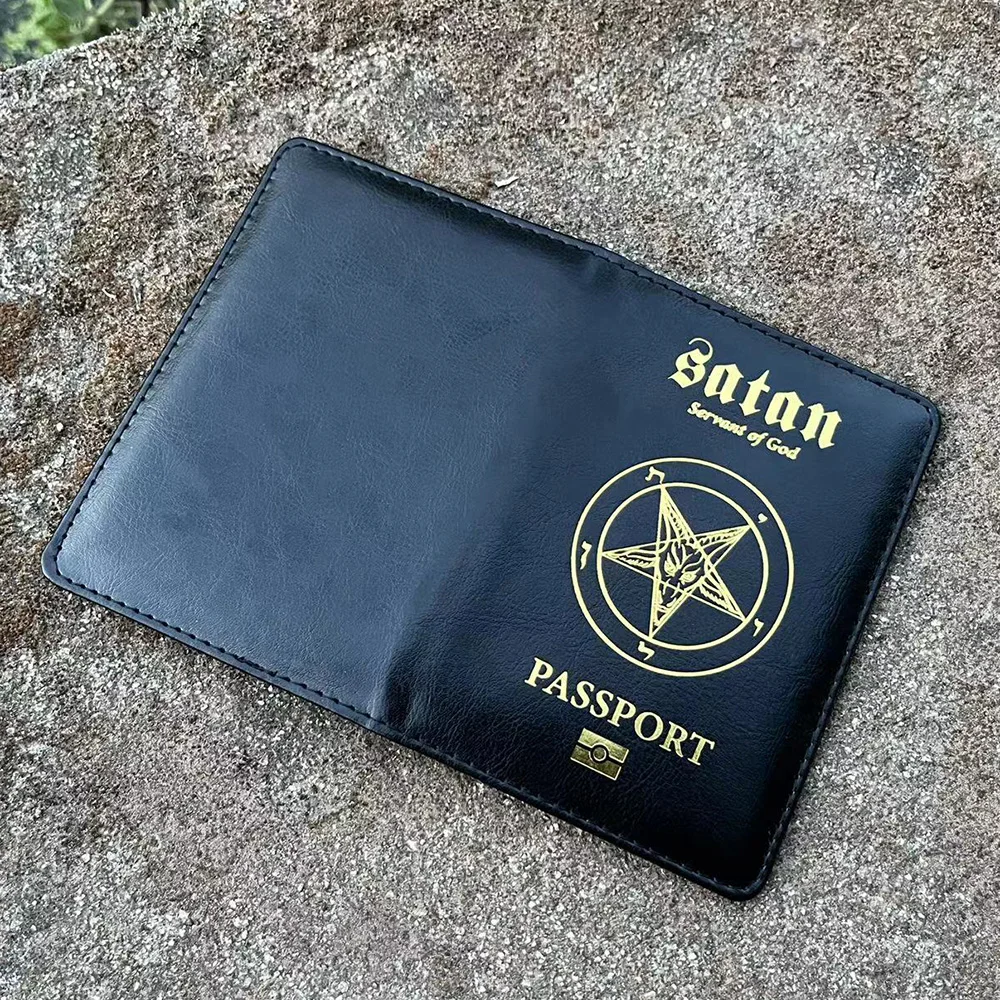 Ziege Baphomet Reisepasshülle Reisepasshülle Ziegenkopf Hexerei Hülle auf dem Reisepass – Detail 2