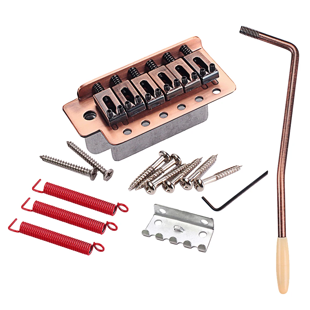 

1 pcs Right Handed Guitar Saddle Bridge Fixed Hardtail Electric Load Replacement Kit Copper Alloy Adjustable Sound Installation