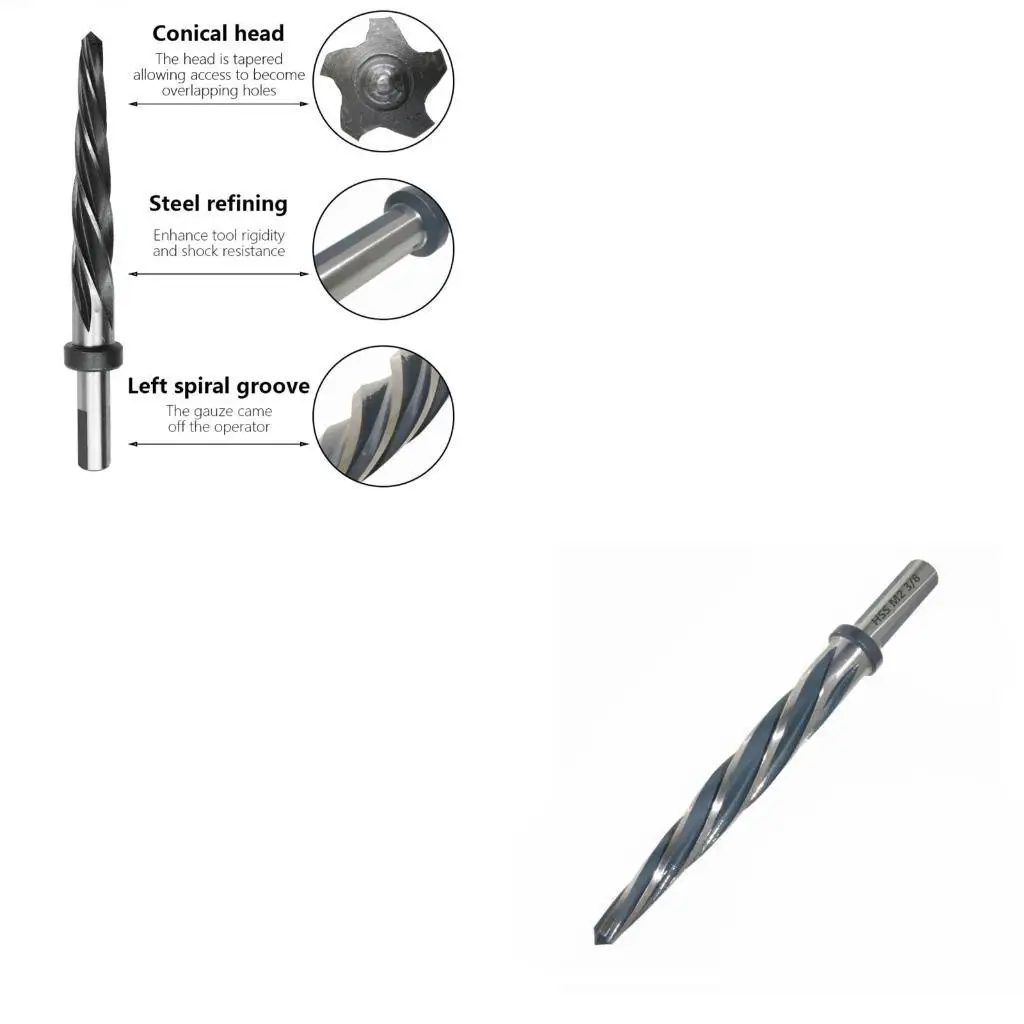 

R9UF 3/8'' 1/2'' 5/8'' 3/4'' 13/16'' Bridge Reamer HSS Taper Chucking Reamer Drill Bit for Steel Alloy Aluminum Metal