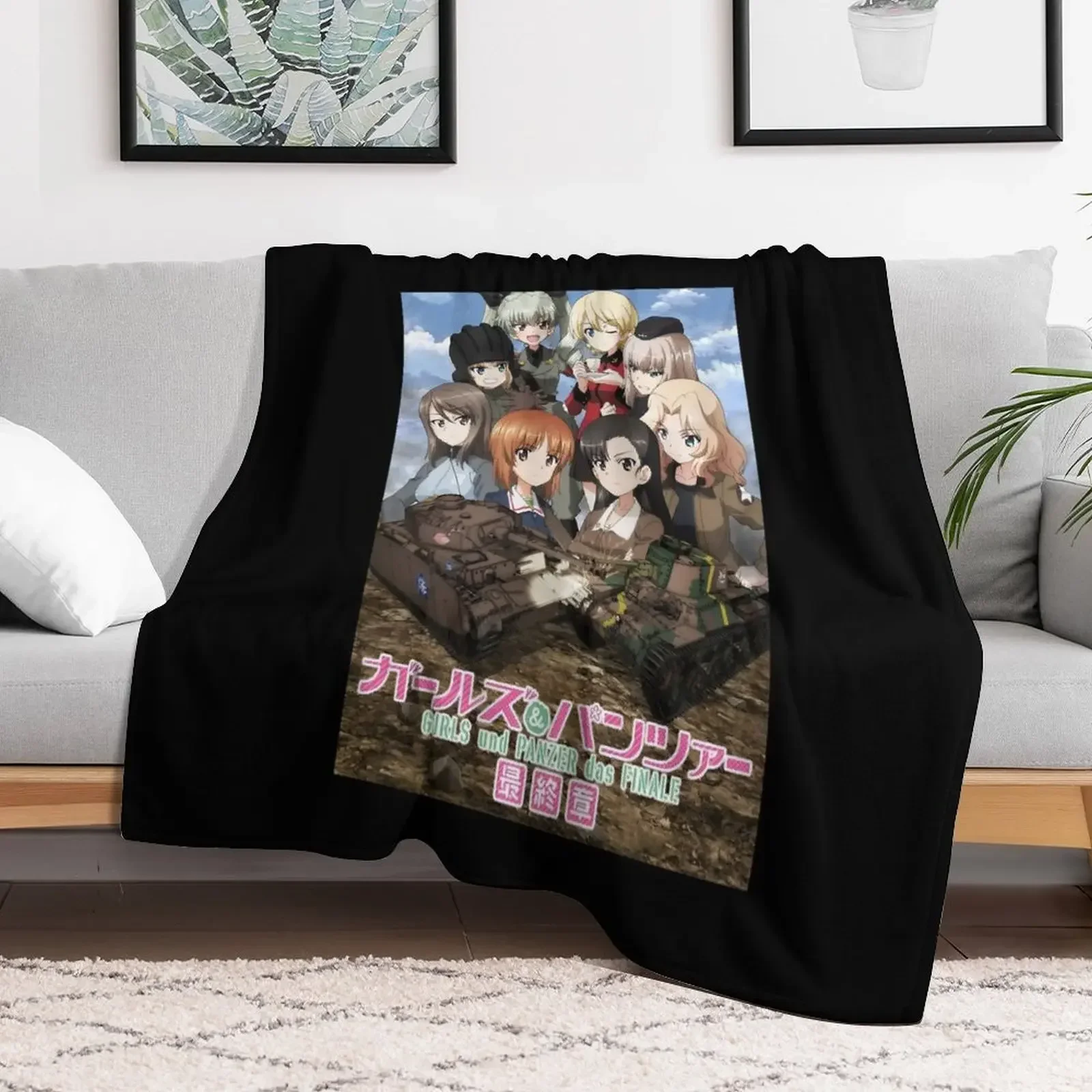 Women Men Girls Und Panzer The Finale Retro Vintage Throw Blanket for winter valentine gift ideas warm for winter Blankets