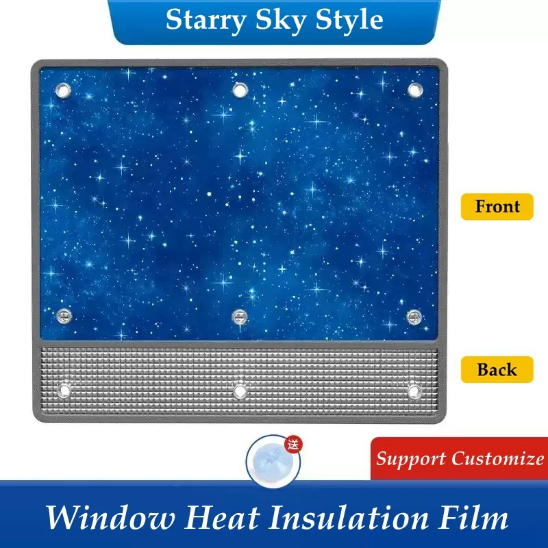 Starry Sky Pattern Window Sunshade Screen Anti-UV Aluminum Foil Shading Pad Sunshine Room Balcony Keep Warm Sun Protective Film