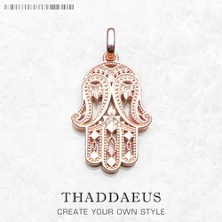 Pendant Hand of Fatima Fine Jewelry Protection Vintage Accessorie 925 Sterling Silver Gift For Women