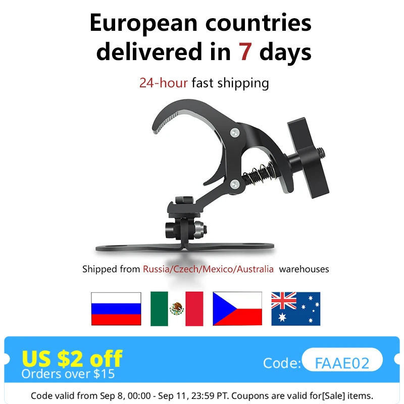 A Pair of Aluminum Light Hooks Safety Load 50KG LED Moving Head Light Hook Stage Light Truss Spring Hook Light Hook