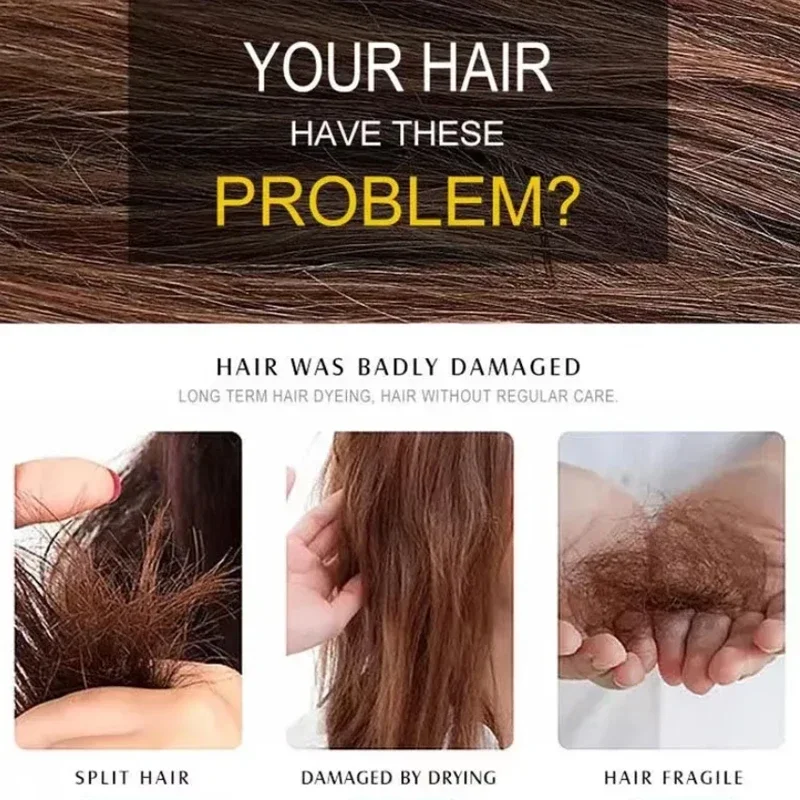 Minyak Keratin rambut, kapsul Vitamin rambut 5 detik cepat memperbaiki meringankan pelembap rusak kasar berkilau lembut halus produk perawatan rambut