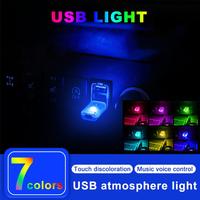 Mini USB LED Car Light Auto Interior Atmosphere Light Lighting PC Mobile Power Charging Colorful Decorative Lamp Car Accessory