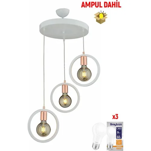 

URGUP 3'LÜ ROUND WHITE-LED BULB INCLUDED AVİZE