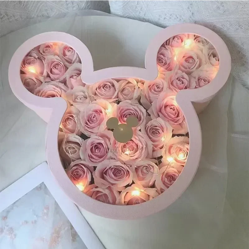 Disney Mickey Avatar Storage Box Anime Party Candy Box Window Cover Valentine\'s Day Sweet Chocolate Packaging Flower Box Women\'s