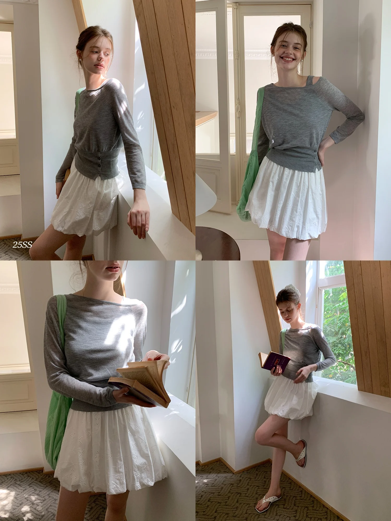 Eggka Gilet lavorato a maglia Top oulder Casual Sottile Lungo Sve Maglia Cover up Donna Inizio autunno Protezione solare Top per il tempo libero