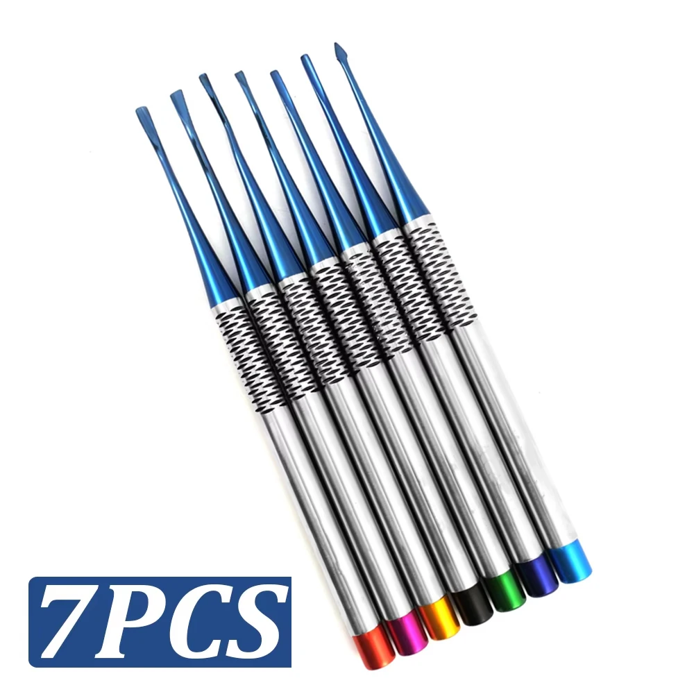 7Pcs Dental Surgical Kit Titanium Alloy Root Elevators Extractors For Minimally Invasive Tooth Extraction Surgery Instruments