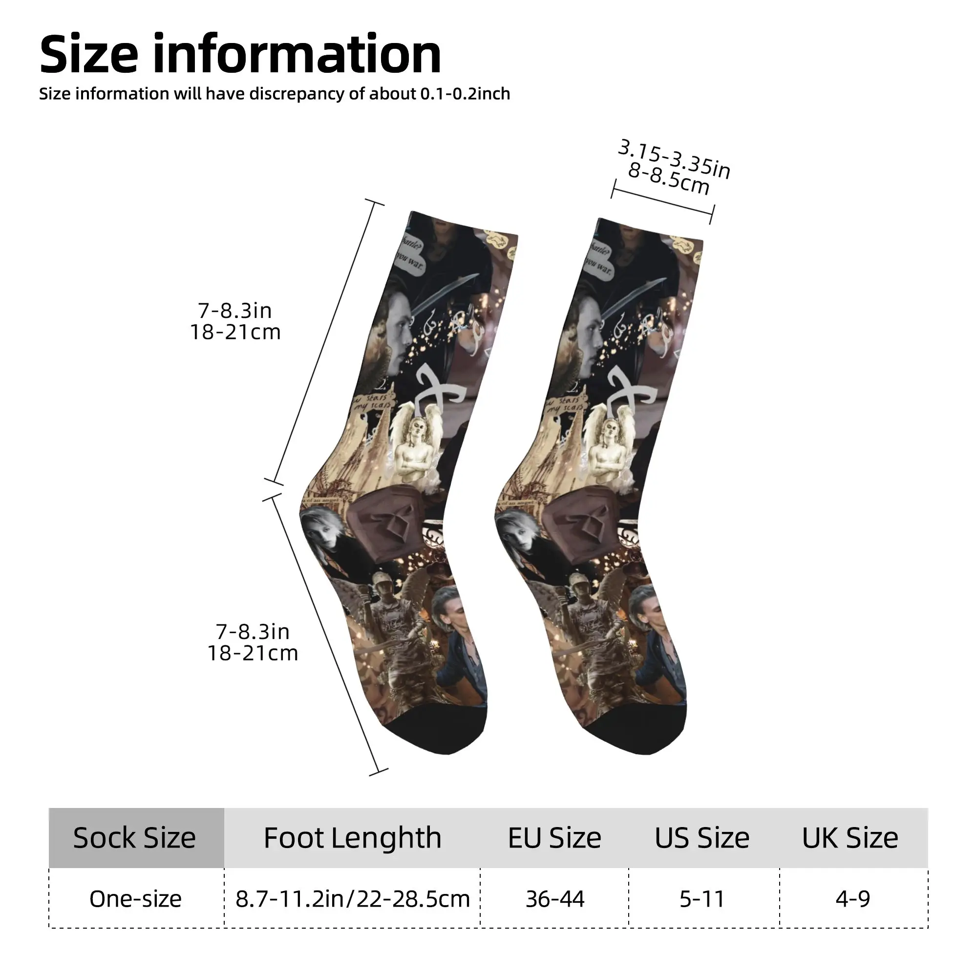 Jamie Campbell Bower Kousen Grafische Mode Sokken Herfst Antislip Sokken Heren Running Sport Kwaliteit Sokken