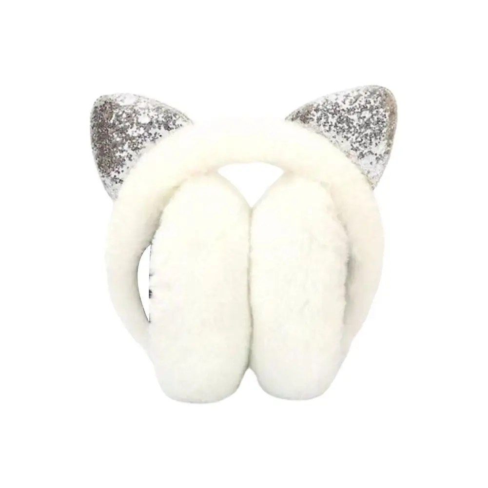 2025 Moda Peluche Paraorecchie Bella Protezione dal freddo Copertura per le orecchie Inverno Tenere al caldo Protezioni per le orecchie Glitter Cat Ear Warmer Regali