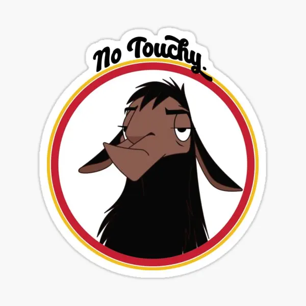 Kuzco No Touchy Sad Llama Emperor Is New  5PCS Stickers for Car Luggage Room Kid Print Stickers Art Background Water Bottles