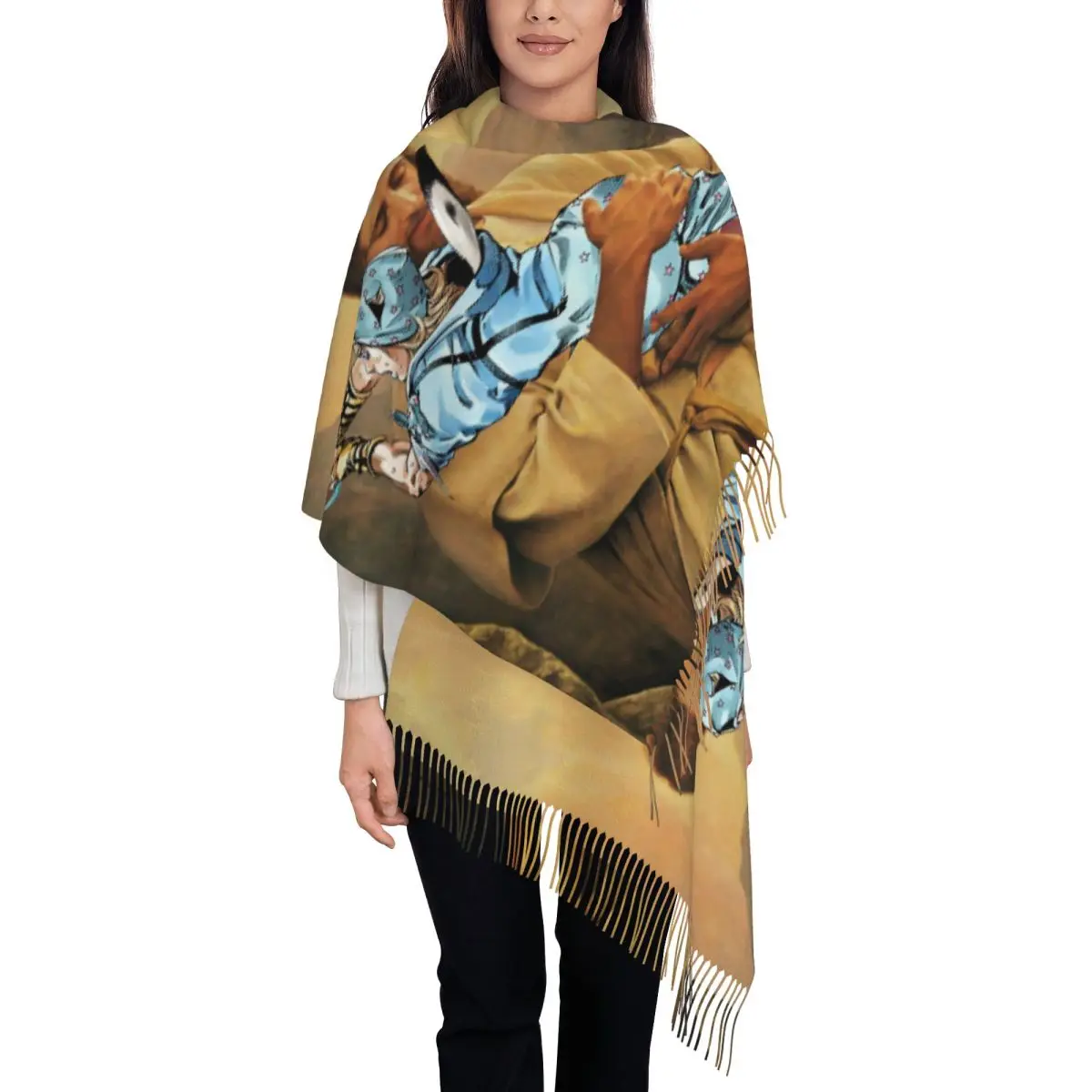 

Индивидуальный принт Jojos Bizarre Adventure Polnareff Иисус шарф для мужчин и женщин зима-осень теплые шарфы аниме манга шаль обёрточная бумага