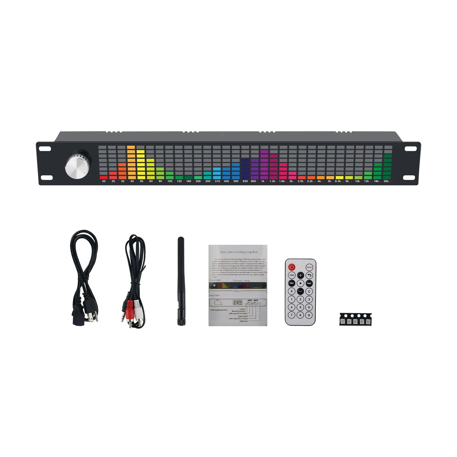 31-Band Music Spectrum Display 15-Band Digital Equalizer with Remote for Home Stage KTV Performance