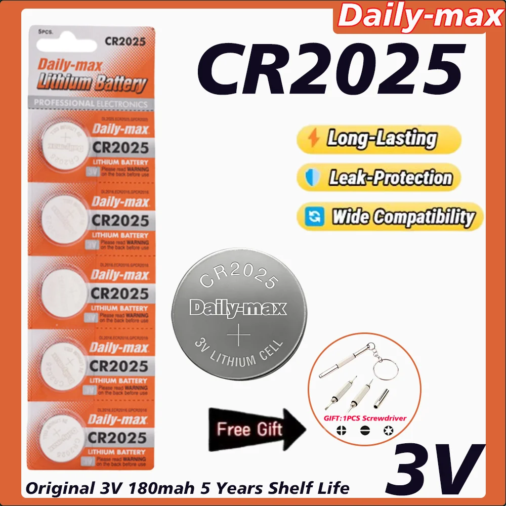 2-30PCS CR2025 Battery CR 2025 3V Lithium Battery DL2025 BR2025 KCR2025 For Car Remote Control Electronic Scales Coin Cells