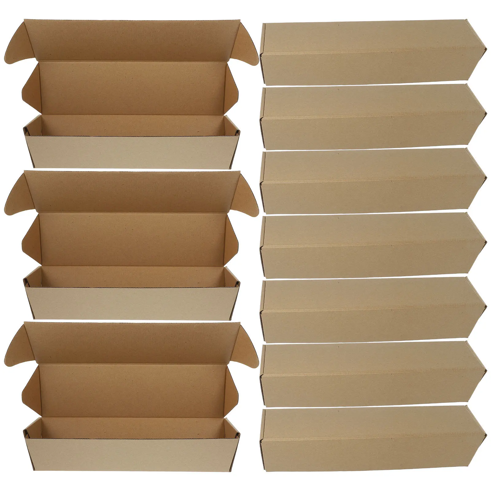 10Pcs Triangle Mailing Tubes Kraft Shipping Boxes for Document Storage Poster Carrier Documents Storage Tubes Paper Package Box