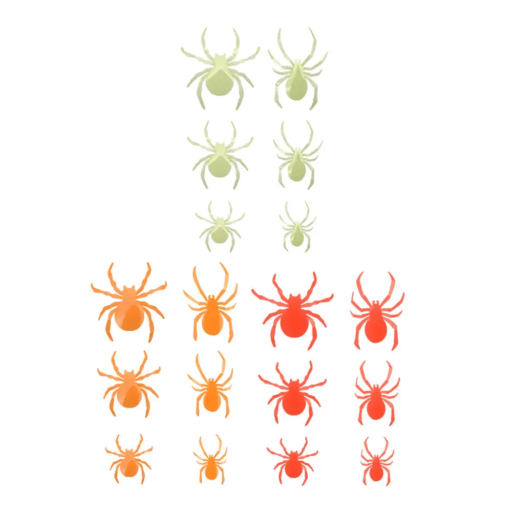 

36pcs Light Spider Wall Stickers PVC Halloween Home Sticker Decor Indoor Outdoor Party Supplies Home Decor