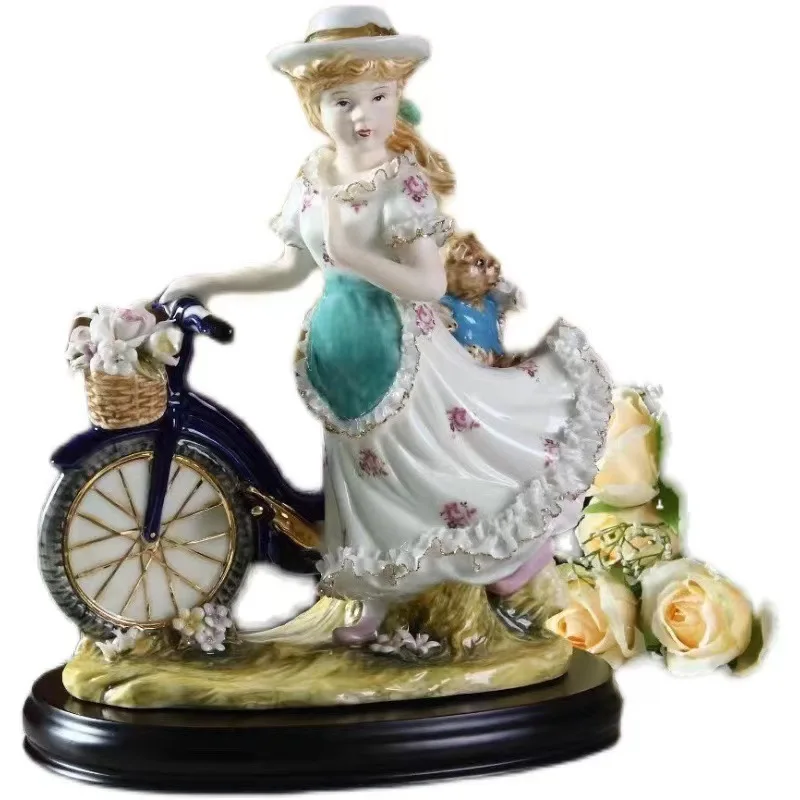 *-*Creative Piano Ornament European Lace Porcelain Doll Character Jewelry Handmade Luxury Living Room Home Crafts Pastoral.