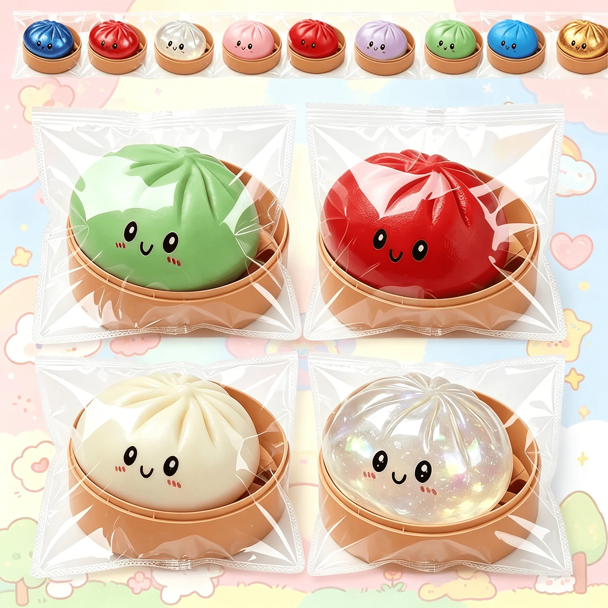 

Premium Squishy Bun Toy Set, 2026 New Deformable Bread Squeeze Ball, Realistic Food Fidget Stress Relief Toy, Soft Sensory Squeeze Toy, Business Promotional Party Favors