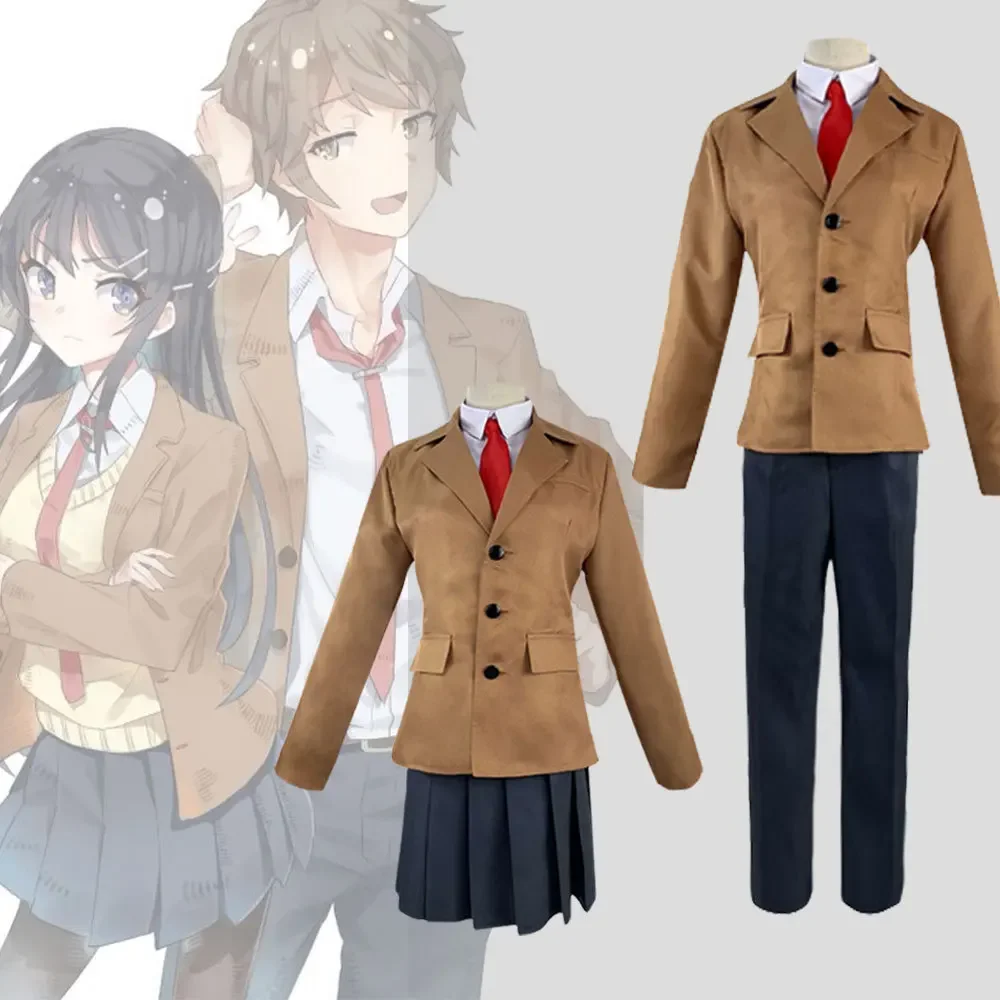 

Seishun Buta Yarou Series Cosplay Costumes Sakurajima Mai Uniform Coat / Skirt / Shirt / Sweater Anime Costumes Women Uniform