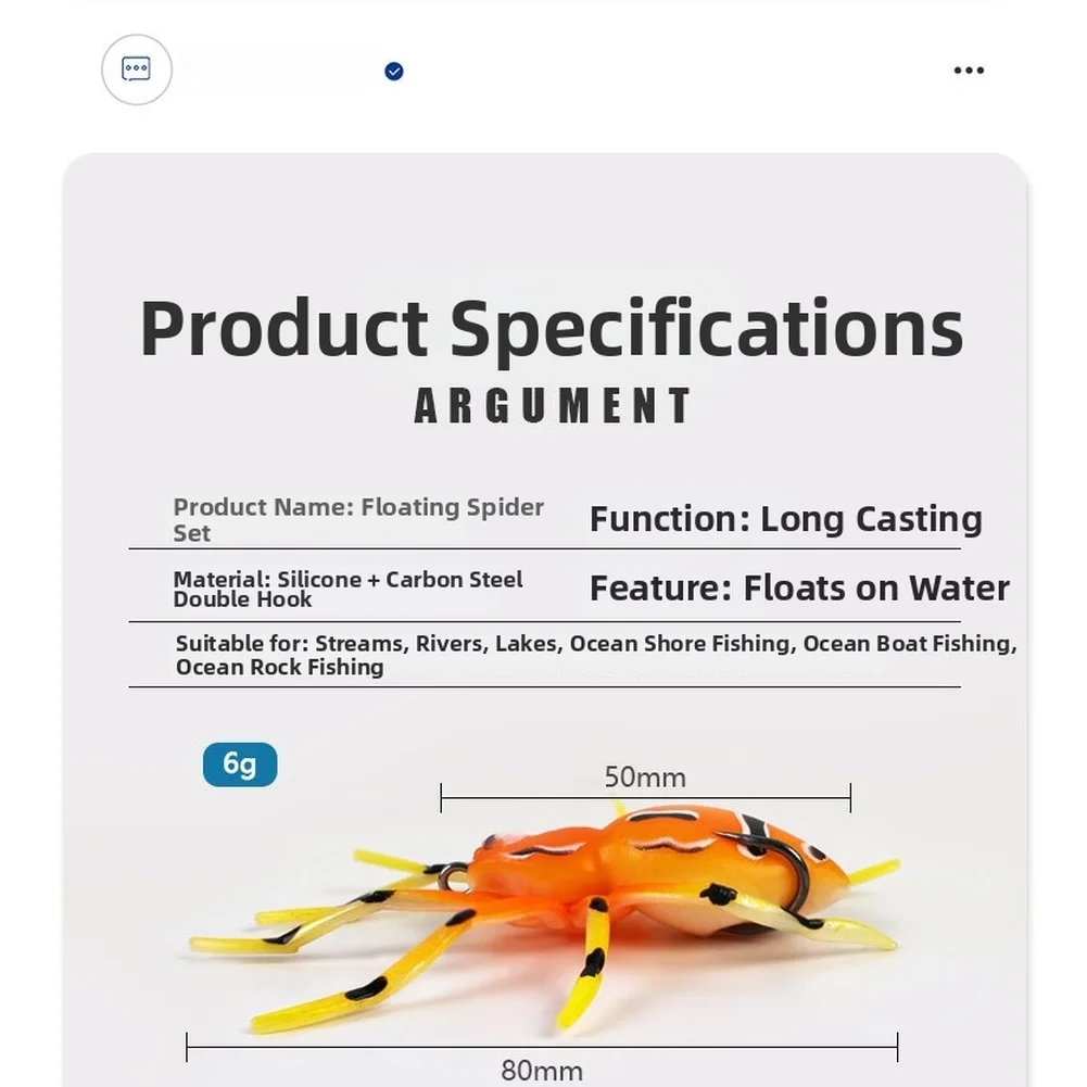 /5PCS /Floating /Frog Fishing Lures Soft Silicone Body Double Hook Noise Maker Bait For Blackfish Bass River Lake For Surface Ta