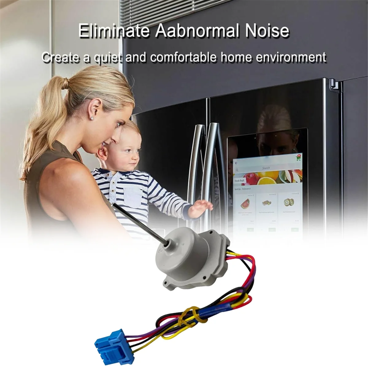 EULM EAU65058312 Refrigerator Evaporator Fan Motor for Kenmore LG Refrigerator Fan Motor Assembly DC12V Replaces AP7195859