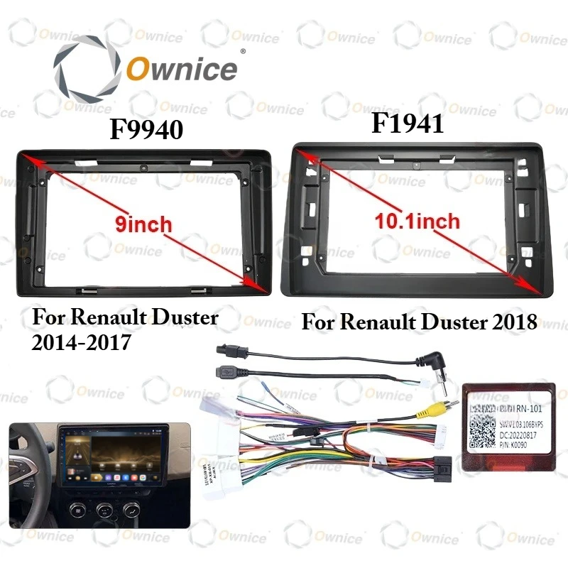 

Автомагнитола Ownice для RENAULT DUSTER 2014-2018: Android-головное устройство, декодер, MP3/MP5, аудиосистема, мультимедиа, рамка, Canbus