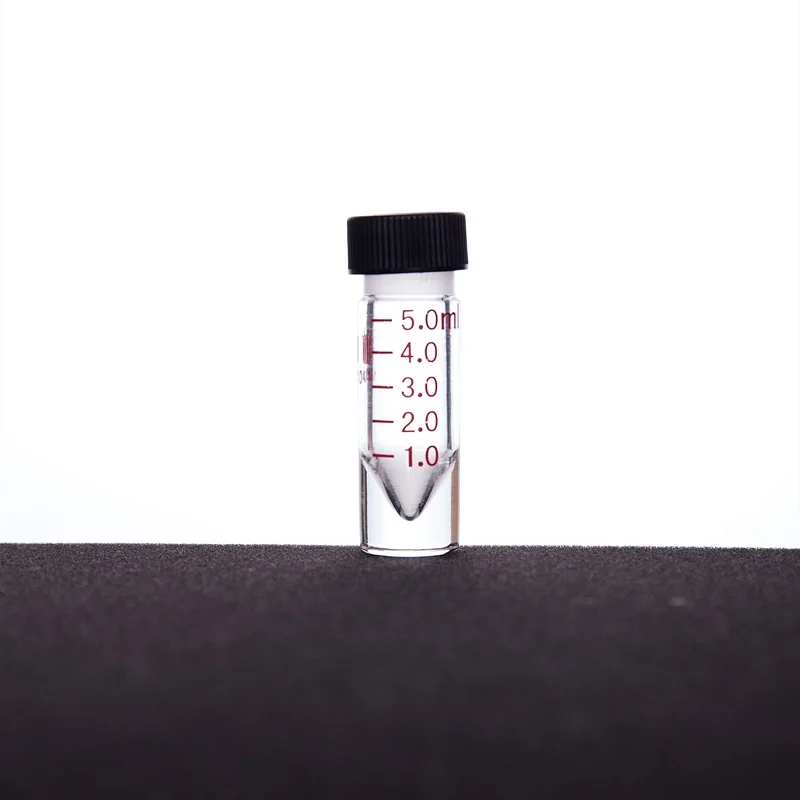 Imagem -04 - Synthware Garrafa Pequena com Rosca de Paredes Grossas Fundo Cônico Interno 1ml 3ml 5ml 8ml com Junta Ptfe Vidro Borossilicato V13