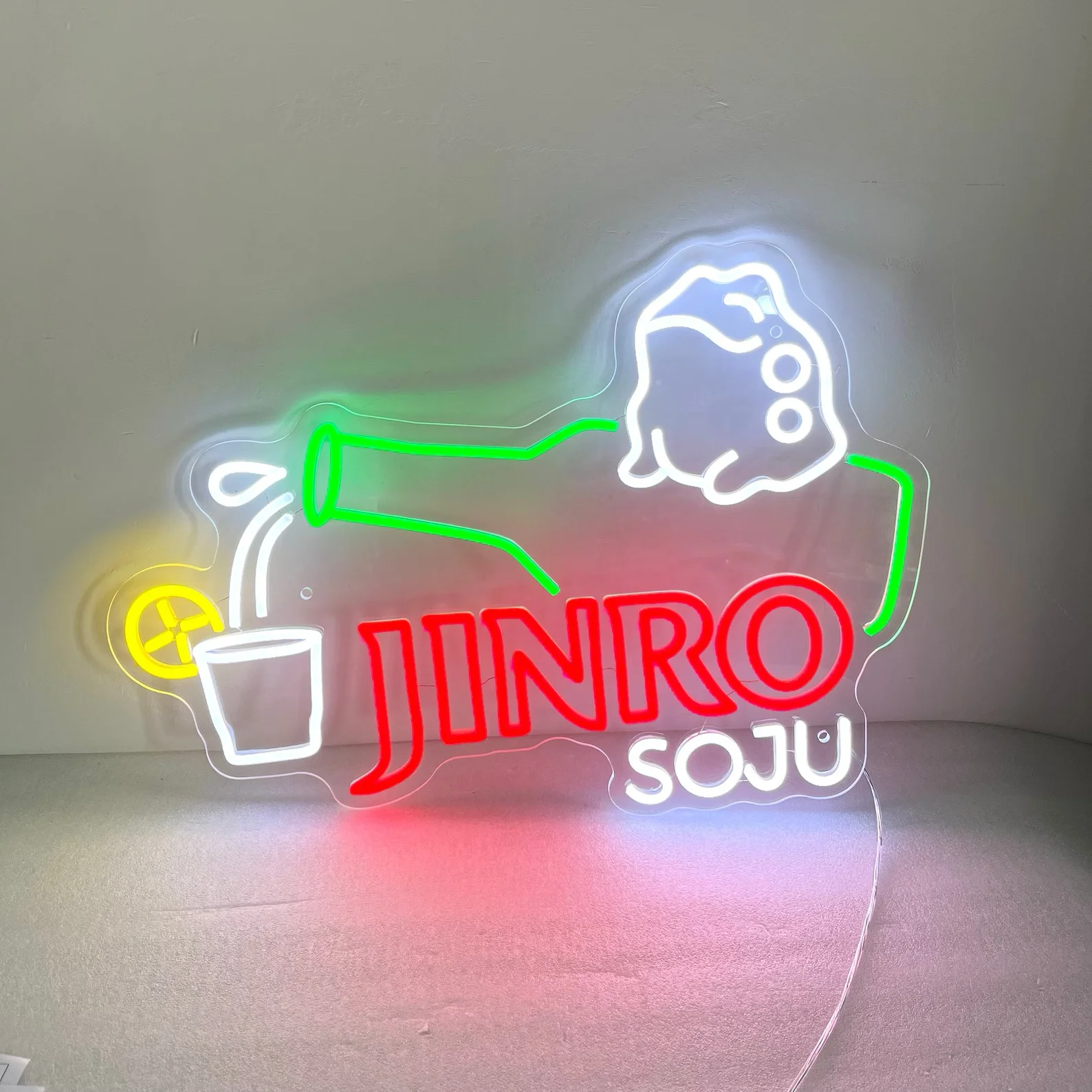 Jinro Soju Led Neon Light, Soju Neon Sign, Korean Style Wall Decor, Store Restaurant Bar Business Neon Sign, Drink Beer Sign