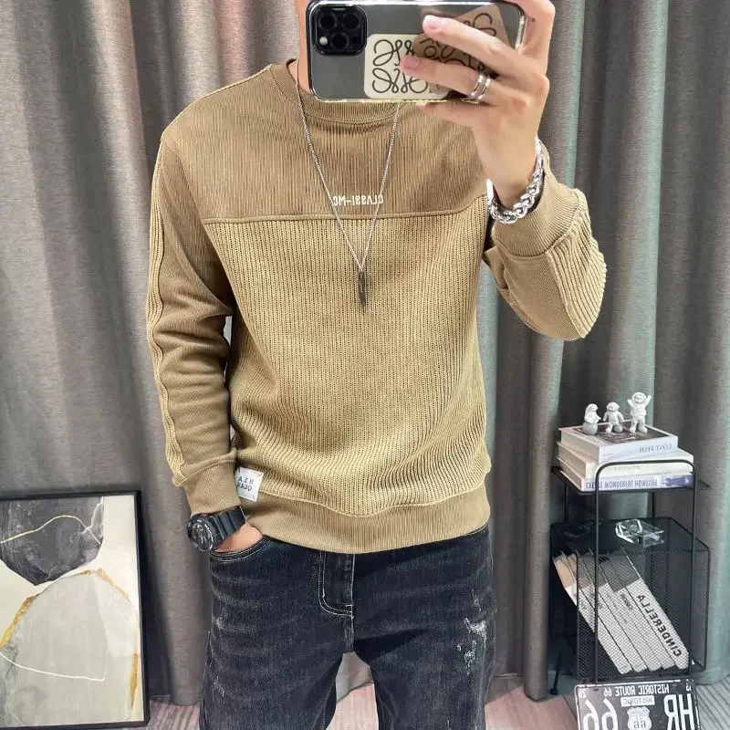 Tops Plain Big Size Oversize Male Clothes Sweatshirts T Shirts for Men Unicolor Harajuku Fashion High Brand Y2k Trends 2024 F Xl