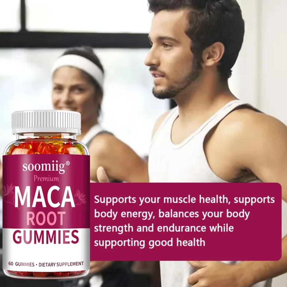 Maca Root Gummies - Supports Natural Health for Men & Women, Vegan, Gluten Free, 60 Count