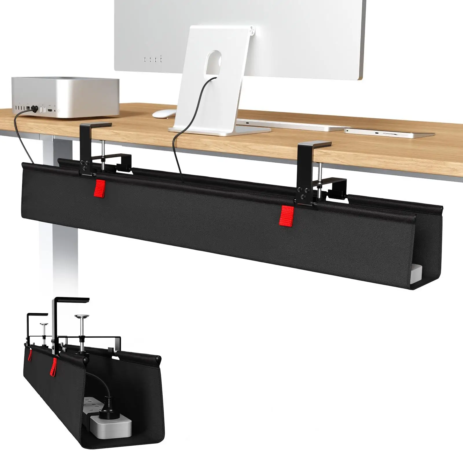 No Drill Under Desk Cable Management Tray, 36